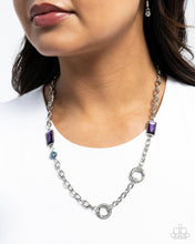 Load image into Gallery viewer, Effulgent Emeralds Purple Necklace