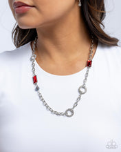 Load image into Gallery viewer, Effulgent Emeralds Red Necklace