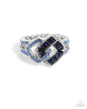 Load image into Gallery viewer, Tilted Travel Blue Skinny Band Ring