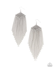 Load image into Gallery viewer, Forged Fringe Silver Earrings