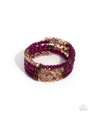 Defaced Dance Purple Coil Bracelet