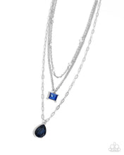Load image into Gallery viewer, Giddy Glitter Blue Necklace