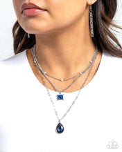 Load image into Gallery viewer, Giddy Glitter Blue Necklace