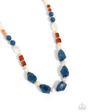 Load image into Gallery viewer, Crackling Chic Blue Necklace