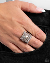 Load image into Gallery viewer, Sovereign Square Silver Skinny Band Rink
