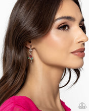 Load image into Gallery viewer, Rose Routine Red Clip On Hoop Earrings