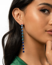 Load image into Gallery viewer, Opulent Ombré Blue Earrings