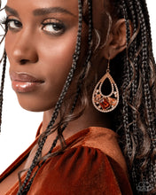 Load image into Gallery viewer, Teardrop Trifecta Brown Earrings
