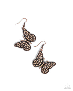 Aerial Audience Copper Earrings