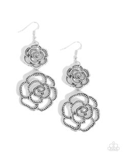Reminiscent Rosette Silver Earrings