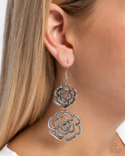 Load image into Gallery viewer, Reminiscent Rosette Silver Earrings