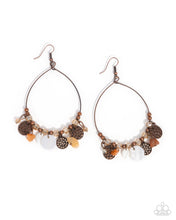 Load image into Gallery viewer, Wiry Wayfarer Copper Earrings