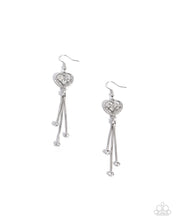 Load image into Gallery viewer, Cascading Character White Earrings