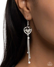 Load image into Gallery viewer, Cascading Character White Earrings