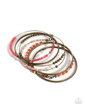 Load image into Gallery viewer, Seed Bead Shimmer Brass Bangles