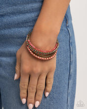Load image into Gallery viewer, Seed Bead Shimmer Brass Bangles