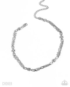 Pronged Pageantry White Choker
