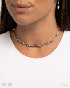 Pronged Pageantry White Choker