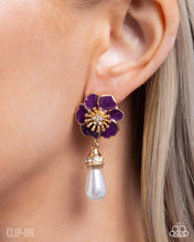 Load image into Gallery viewer, Regency Reign Purple Clip On Earrings