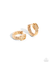 Load image into Gallery viewer, Off the Beaten Track Gold Hinged Hoops