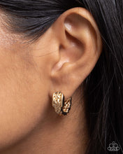 Load image into Gallery viewer, Off the Beaten Track Gold Hinged Hoops