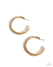 Load image into Gallery viewer, Glowing Garland Gold Hoop Earrings