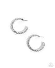 Load image into Gallery viewer, Glowing Garland White Hoop Earrings