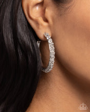 Load image into Gallery viewer, Glowing Garland White Hoop Earrings