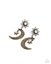 Load image into Gallery viewer, Cosmic Cutie Brass Earrings