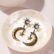 Load image into Gallery viewer, Cosmic Cutie Brass Earrings