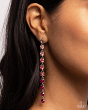 Load image into Gallery viewer, Opulent Ombré Pink Earrings