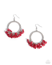 Load image into Gallery viewer, Wreathed Wisteria Red Earrings
