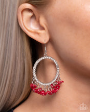 Load image into Gallery viewer, Wreathed Wisteria Red Earrings