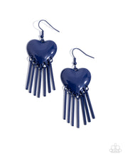 Load image into Gallery viewer, Flirty Fringe Blue Earrings