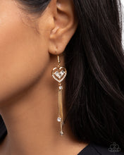 Load image into Gallery viewer, Cascading Character Gold Earrings