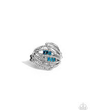 Load image into Gallery viewer, Smooth Structure Blue Skinny Band Ring