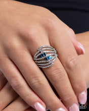 Load image into Gallery viewer, Smooth Structure Blue Skinny Band Ring