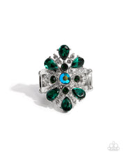 Load image into Gallery viewer, Pronged Panorama Green Ring