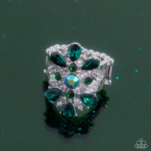Load image into Gallery viewer, Pronged Panorama Green Ring