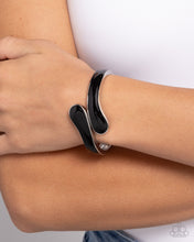 Load image into Gallery viewer, Painted Puzzle Black Hinged Bracelet