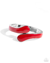 Load image into Gallery viewer, Painted Puzzle Red Hinged Bracelet