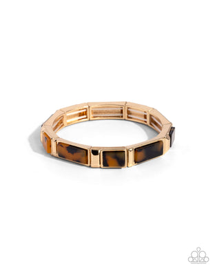 Acrylic Accent Gold Bracelet
