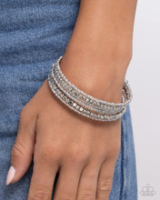 Load image into Gallery viewer, Best Way to Unwind Silver Coil Bracelet
