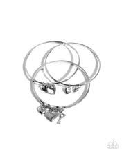Load image into Gallery viewer, Sealed Sweetheart Silver Bangles