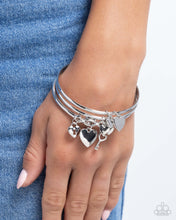 Load image into Gallery viewer, Sealed Sweetheart Silver Bangles