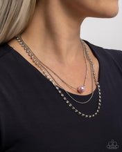 Load image into Gallery viewer, Symmetrical Shimmer Pink Necklace