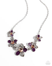 Load image into Gallery viewer, April Showers Bring Flowers Purple Necklace