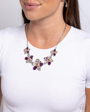 Load image into Gallery viewer, April Showers Bring Flowers Purple Necklace