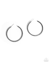Load image into Gallery viewer, Serious Sass Black Hoop Earrings