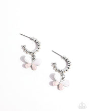 Load image into Gallery viewer, Fly to Your Heart Pink Hoop Earrings